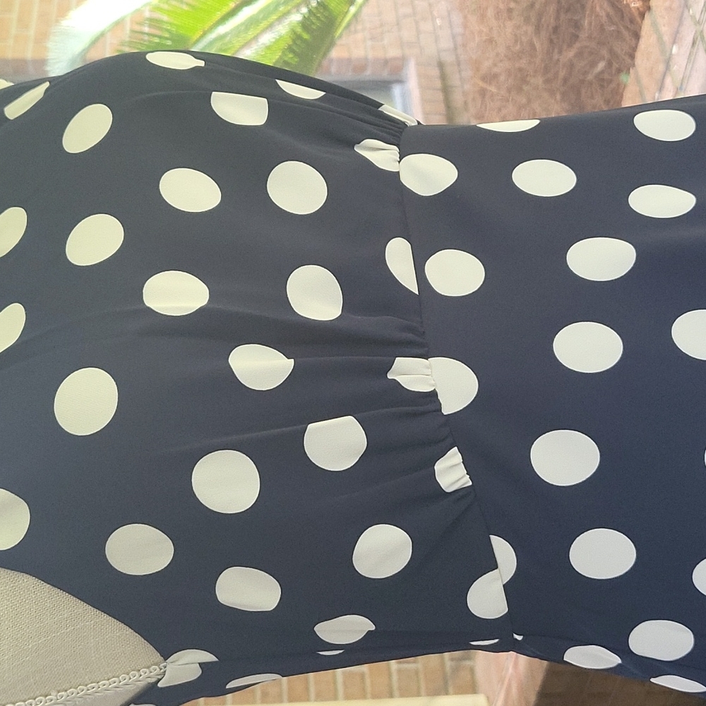 Most of All Coralie Midi Dress, Navy & White Size 2 Blow Out - Picture 10 of 10